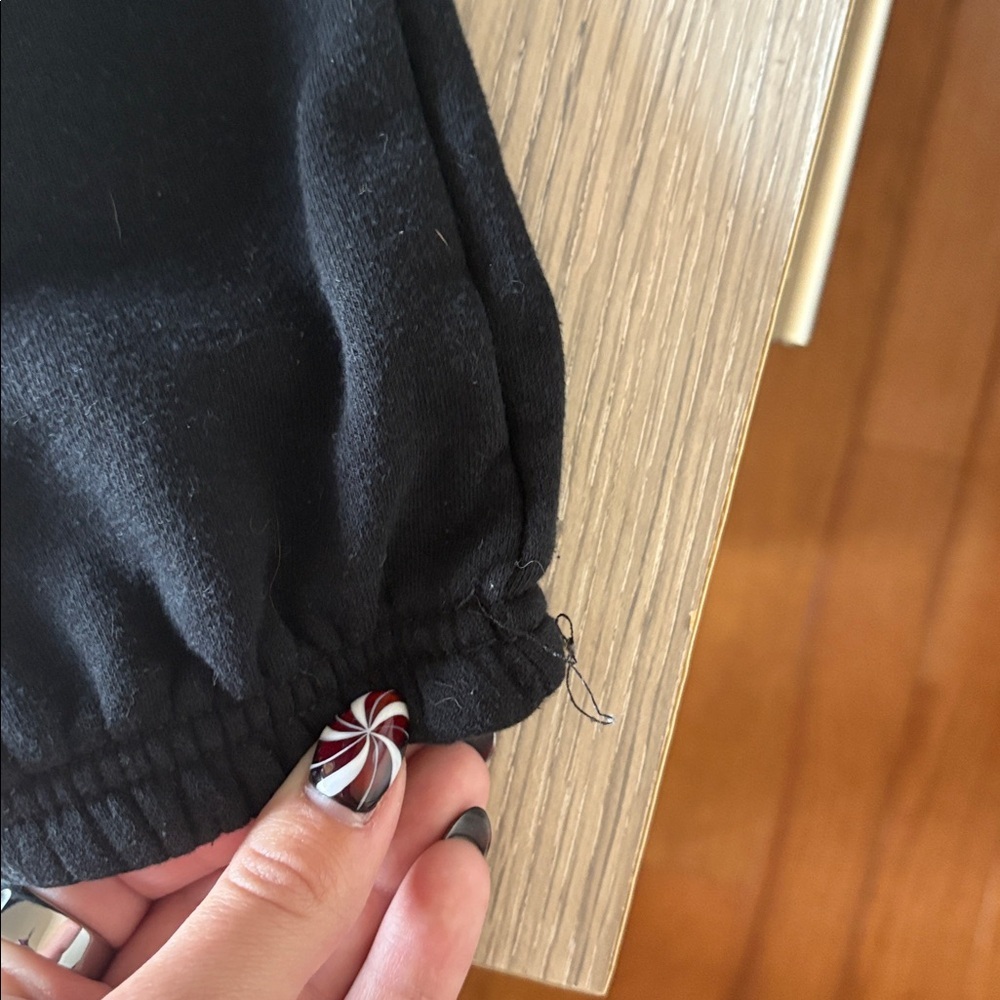 Old Navy Black Jogger Sweatpants Womens Size M Cozy Drawstring - Picture 7 of 9